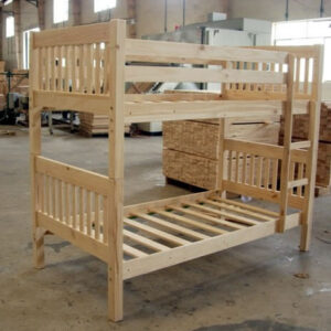 Dormitory Furniture Wood Bunk Bed Assembled