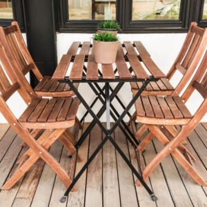 Outdoor Furniture Components Sample Wood Patio Table Chair Set